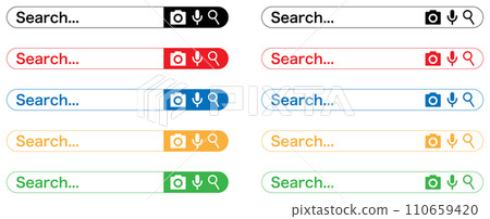 Search window illustration 5 color set Search window illustration 5 color set 110659420