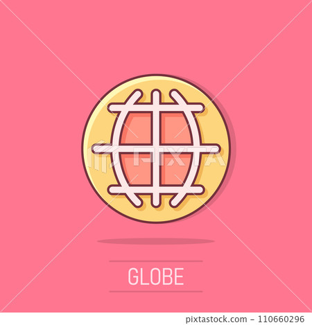 Vector cartoon choose or change language icon in comic style. Globe world communication sign illustration pictogram. World business splash effect concept. Vector cartoon choose or change language icon in comic style. Globe world communication sign illustration pictogram. World business splash effect concept. 110660296