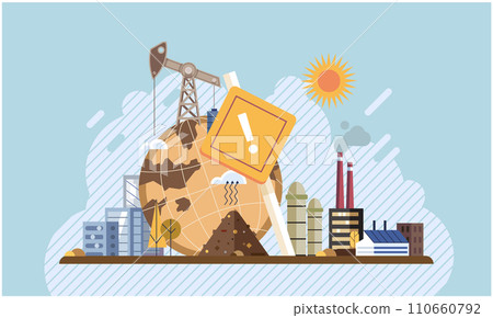 Industrial pollution. Dirty waste. Environmental pollution. Vector illustration. Trash emission is overlooked aspect environmental degradation Environmental pollution is price we pay for unchecked Industrial pollution. Dirty waste. Environmental pollution. Vector illustration. Trash emission is overlooked aspect environmental degradation Environmental pollution is price we pay for unchecked 110660792