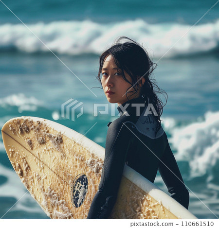 衝浪的女人 110661510