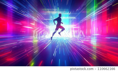Athlete Runner Running on Road Illustration Athlete Runner Running on Road Illustration 110662166