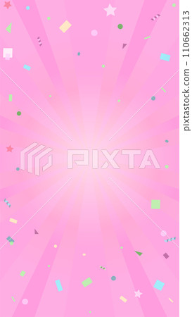 Background with dancing confetti that looks like bursting crackers Pink Vertical ratio 9:16 Background with dancing confetti that looks like bursting crackers Pink Vertical ratio 9:16 110662313