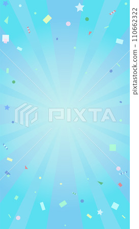 背景有跳舞的五彩紙屑，看起來像爆裂的餅乾藍色高度比例 9:16 110662322