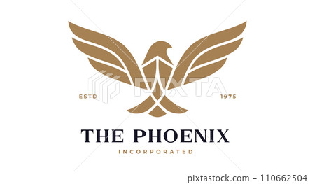 Bird Label, Sign, Logo Eagle, Raven, Phoenix brand Bird Label, Sign, Logo Eagle, Raven, Phoenix brand 110662504