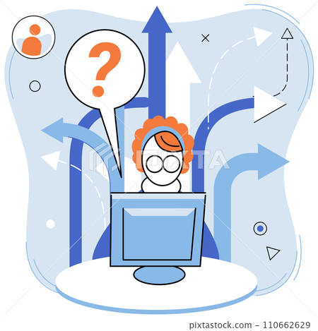 Decision vector illustration. An effective plan can lead to completion tasks and achievement desired outcomes The finished product or project is testament to teams problem solving abilities Continuous 110662629