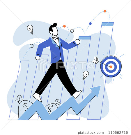 Business objectives. Vector illustration. Defining clear targets helps measure commercial progress A well-designed contract protects interests all parties in business partnership Company policies 110662716