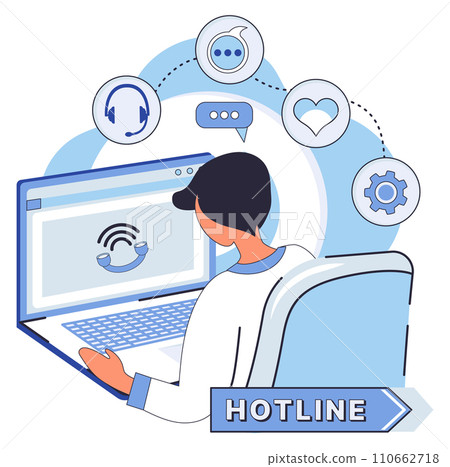 Hotline vector illustration. The hotline is your beacon in vast sea cyberspace navigate with confidence Seeking aid in digital realm Our IT support hotline is your reliable guide Hotline vector illustration. The hotline is your beacon in vast sea cyberspace navigate with confidence Seeking aid in digital realm Our IT support hotline is your reliable guide 110662718