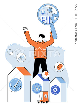 Small business. Vector illustration. The small business concept encapsulates unique challenges and advantages operating on smaller scale Partnerships and collaborations can enhance capabilities Small business. Vector illustration. The small business concept encapsulates unique challenges and advantages operating on smaller scale Partnerships and collaborations can enhance capabilities 110662722