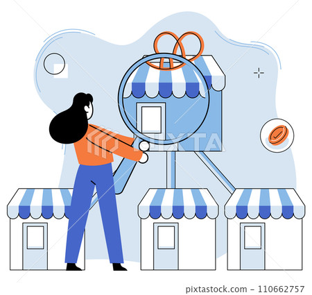 Small business. Vector illustration. The small business metaphor represents resilience and determination required to succeed in competitive landscape Efficiency is crucial for small businesses 110662757