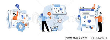 Startup idea. Vector illustration. A well-crafted business strategy maximizes chances success and guides decision-making throughout startup journey Effective planning is crucial for success startup 110662801
