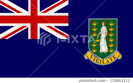 Flag of British Virgin Islands. British Virgin Islands state symbol. 110663212