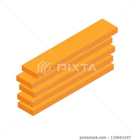 Isometric wood slabs Isometric wood slabs 110663297