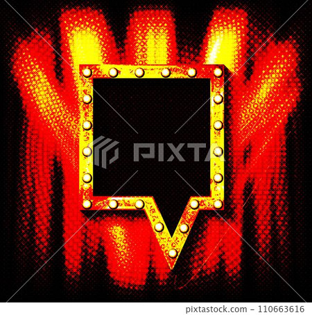 Light sign over dark background. 110663616