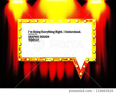 Light sign over dark background. 110663620