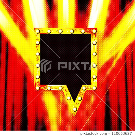 Light sign over dark background. 110663627
