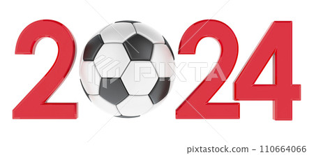 Soccer 2024, concept. 3D rendering 110664066