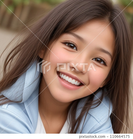 Up of the face of a young woman Up of the face of a young woman 110664575