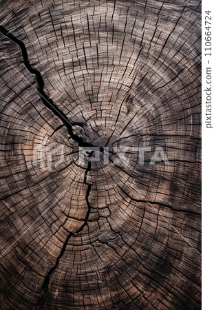 AI-generated content. Texture of a wooden board with cracks 110664724