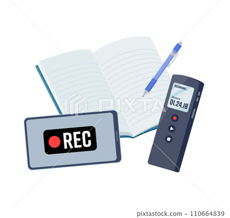 Evidence such as audio recordings and minutes. 110664839