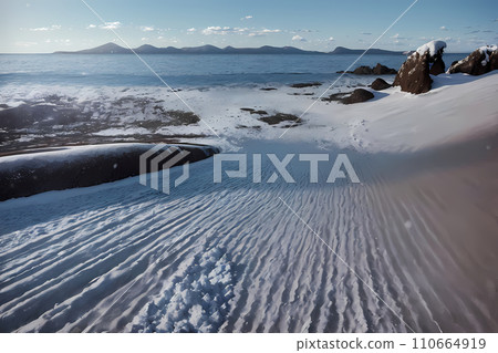 Snowy seaside-Generative AI Snowy seaside-Generative AI 110664919