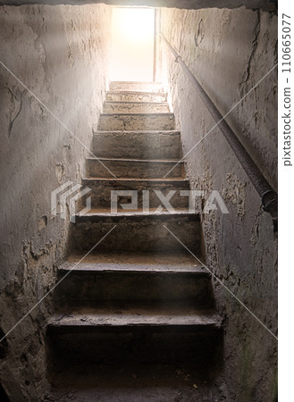 Steps from the dark basement to the light Steps from the dark basement to the light 110665077