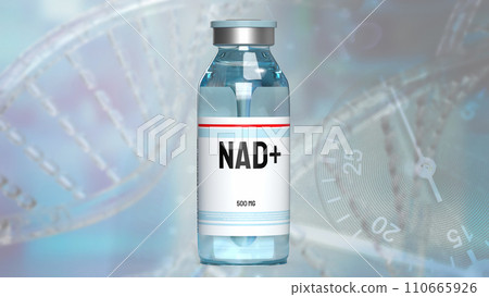 The Nicotinamide adenine dinucleotide (NAD+) for medical or sci concept 3d rendering. 110665926