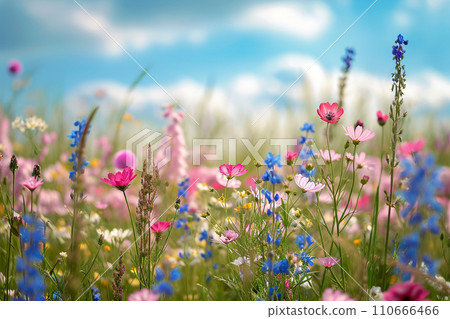 Flower garden AI image 110666466