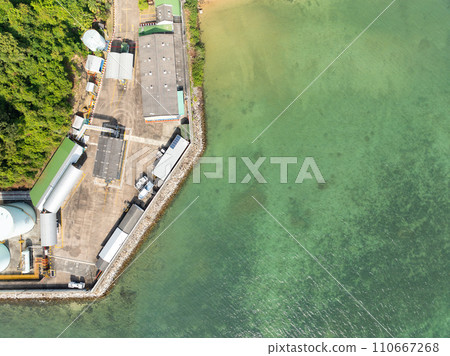 Tropical sea beach landscape blue sky white clouds background,Summer sea beach background 110667268