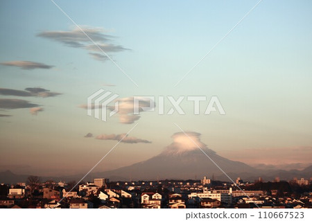 Mt. Fuji with a cloud Mt. Fuji with a cloud 110667523