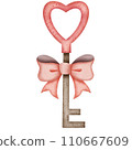 pink ribbon with a bow  110667609