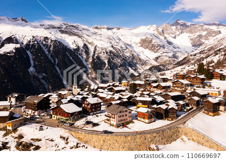 Bellwald village from above 110669697