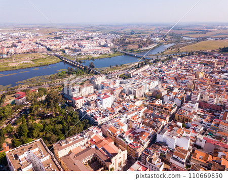 Aerial view of Badajoz, Spain Aerial view of Badajoz, Spain 110669850