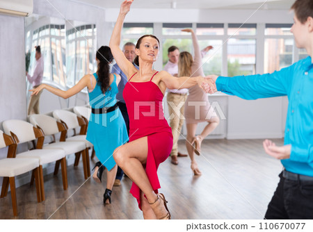 Adult woman dancing Adult woman dancing 110670077