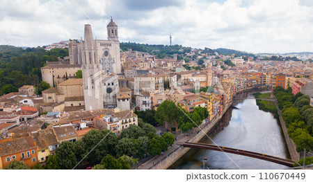 Aerial view of Girona 110670449