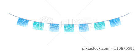 Flag garland pattern, single item, 1 square, analog style Flag garland pattern, single item, 1 square, analog style 110670595