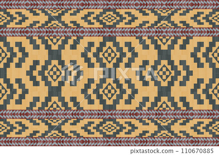 Navajo tribal vector seamless pattern. Native American ornament. Ethnic South Western decor style. Boho geometric ornament. Vector seamless pattern. Mexican blanket, rug. Woven carpet illustration. Navajo tribal vector seamless pattern. Native American ornament. Ethnic South Western decor style. Boho geometric ornament. Vector seamless pattern. Mexican blanket, rug. Woven carpet illustration. 110670885
