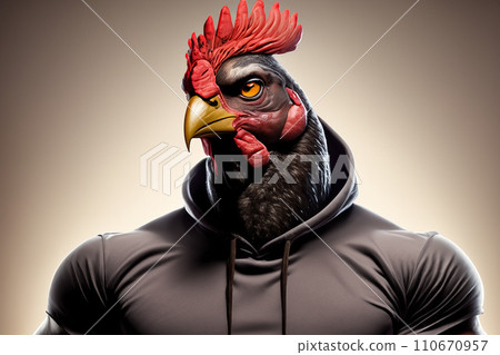 穿著連帽衫的苗條猛男鳥人 110670957