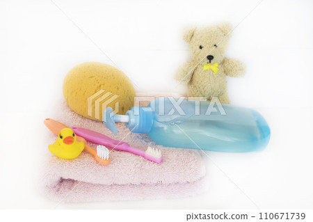 toothbrush of baby with liquid soap, terry cloth health care of baby toothbrush of baby with liquid soap, terry cloth health care of baby 110671739
