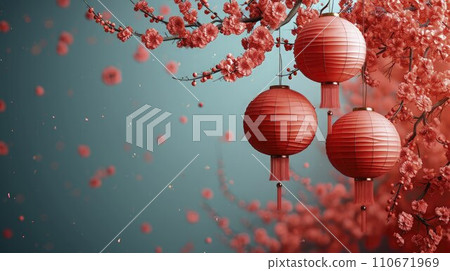 Elevate Your Celebrations with a High-Quality Chinese New Year Banner Infused with Minimalist Elegance 110671969