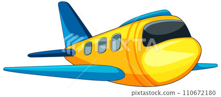 Colorful Cartoon Vector Airplane 110672180