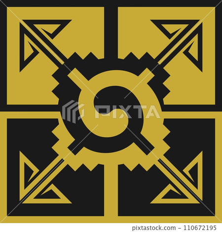 Tribal symbol of Aztec civilization 110672195