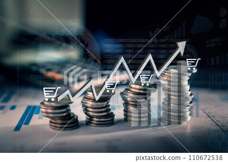 Growth of sales or growth of market SME Online shopping purchase, sales increase 110672538