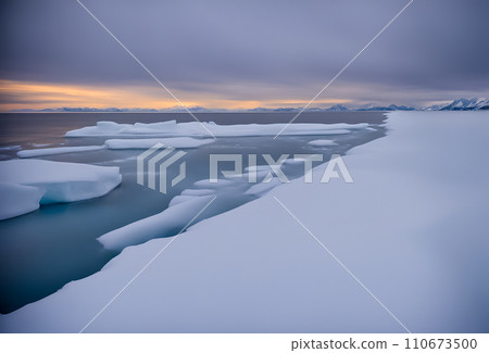 Icebergs melt and float due to global warming Icebergs melt and float due to global warming 110673500