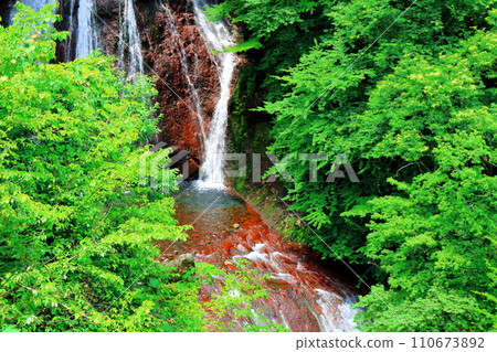 Otaki Falls in Yokoya Valley in July - Nature of Shinshu Otaki Falls in Yokoya Valley in July - Nature of Shinshu 110673892