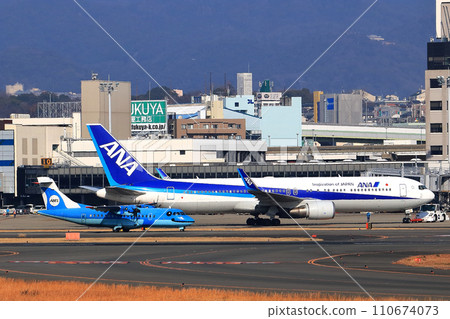 Osaka International Airport AMX Amakusa Airlines Takeoff Ready 110674073