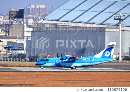 Osaka International Airport AMX Amakusa Airlines Takeoff Ready 110674106