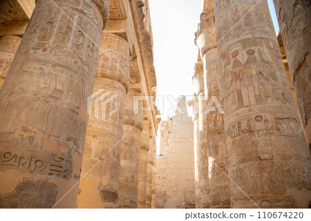 Beautiful landscape of Karnak temple in Luxor, Egypt Beautiful landscape of Karnak temple in Luxor, Egypt 110674220