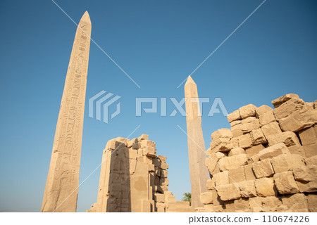 埃及盧克索卡納克神殿的美麗風景 110674226