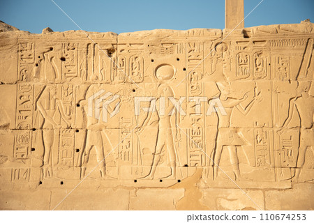 Beautiful landscape of Karnak temple in Luxor, Egypt 110674253