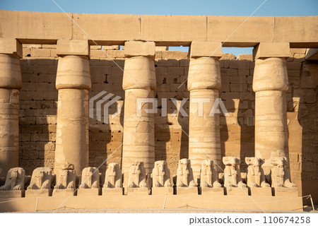 埃及盧克索卡納克神殿的美麗風景 110674258